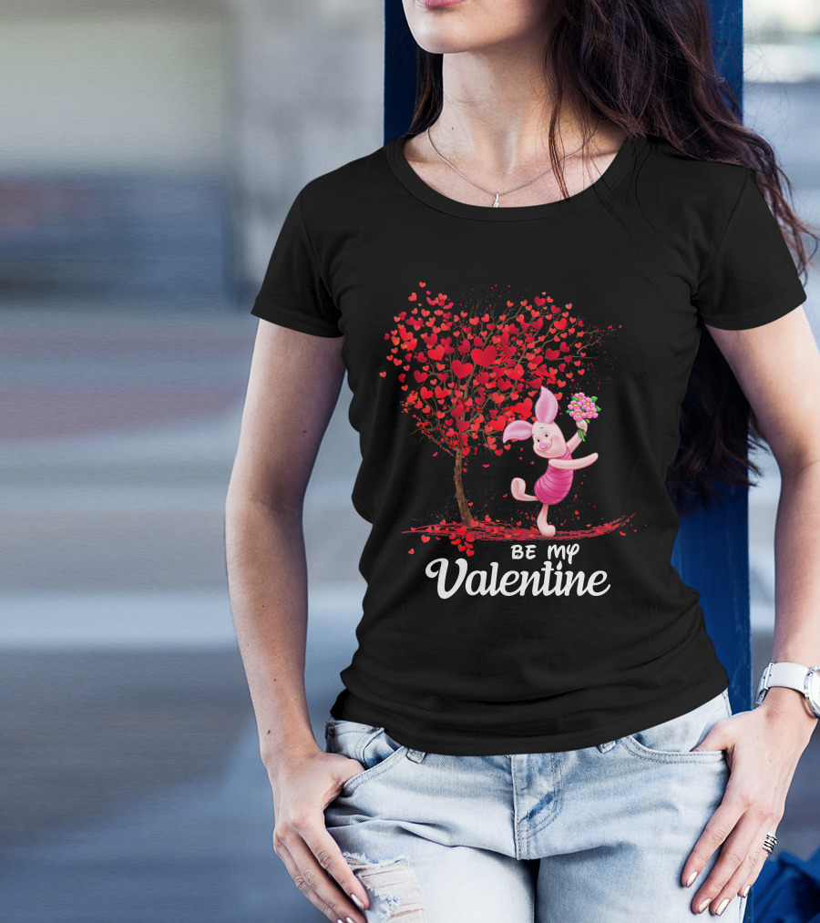 Pidlet Valentine Be My Valentine Red Heart Tree T-Shirt
