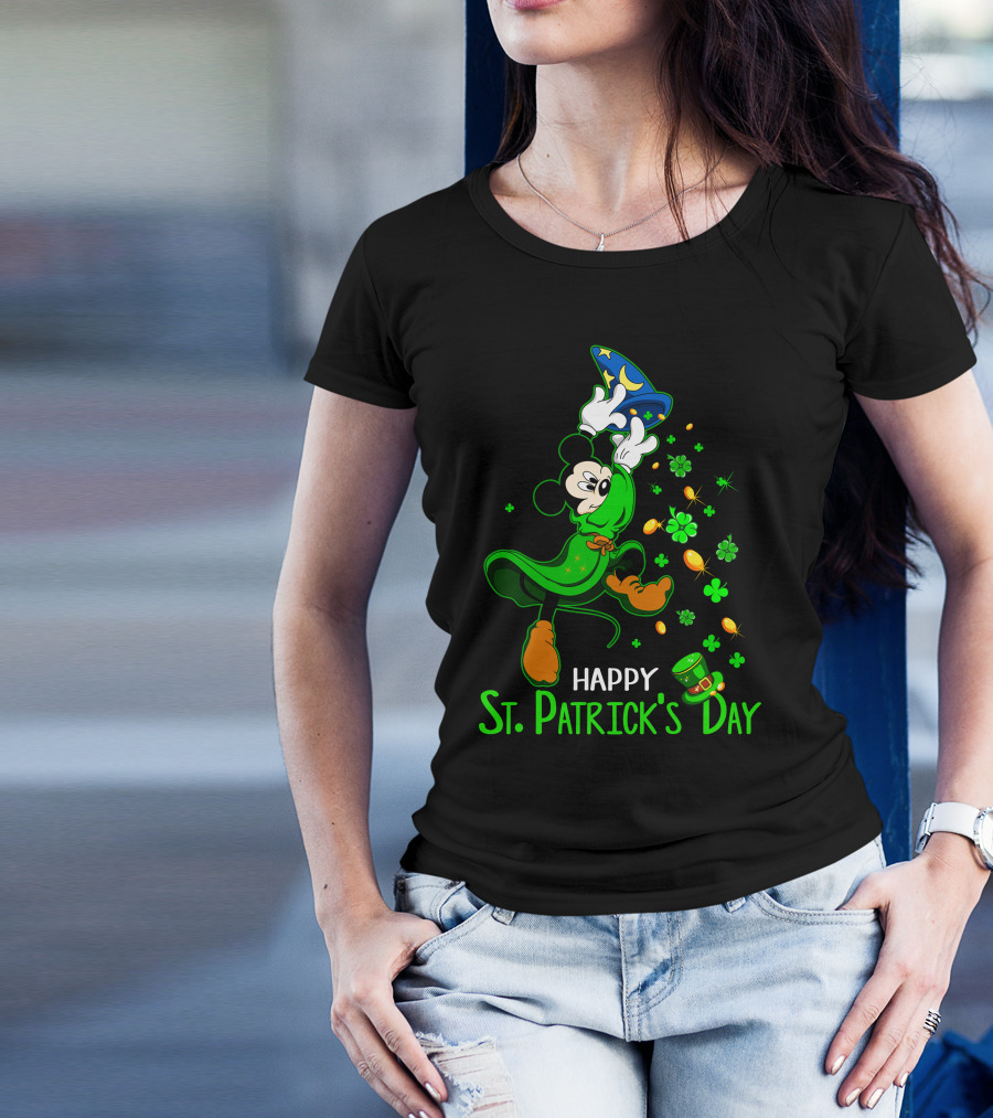 Mickey Mouse Fantasia Happy St. Patrick's Day T-Shirt
