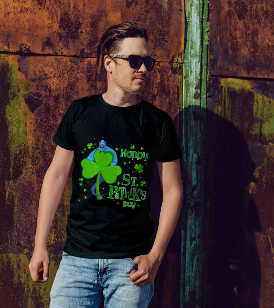 Happy St. Patrick's Day Genie Shamrock T-Shirt