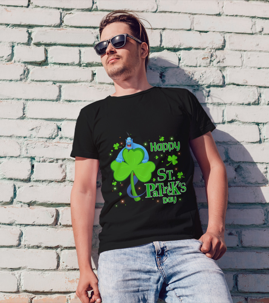 Happy St. Patrick's Day Genie Shamrock T-Shirt