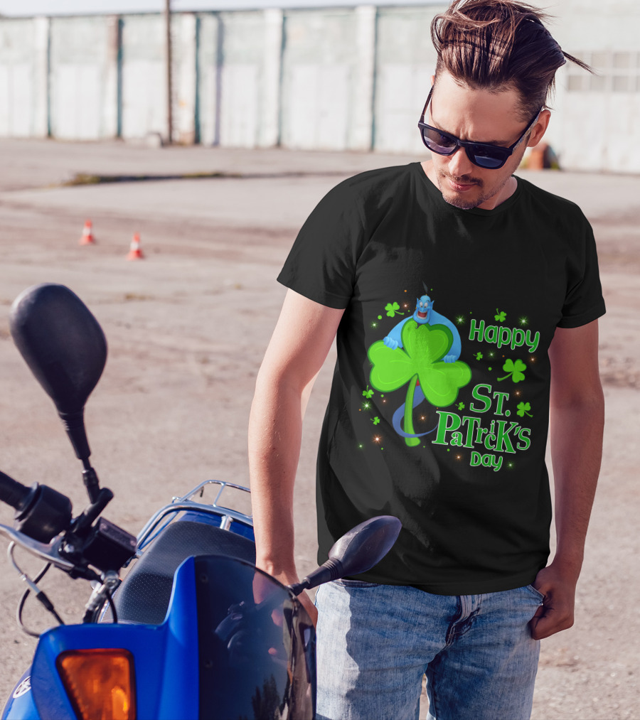 Happy St. Patrick's Day Genie Shamrock T-Shirt