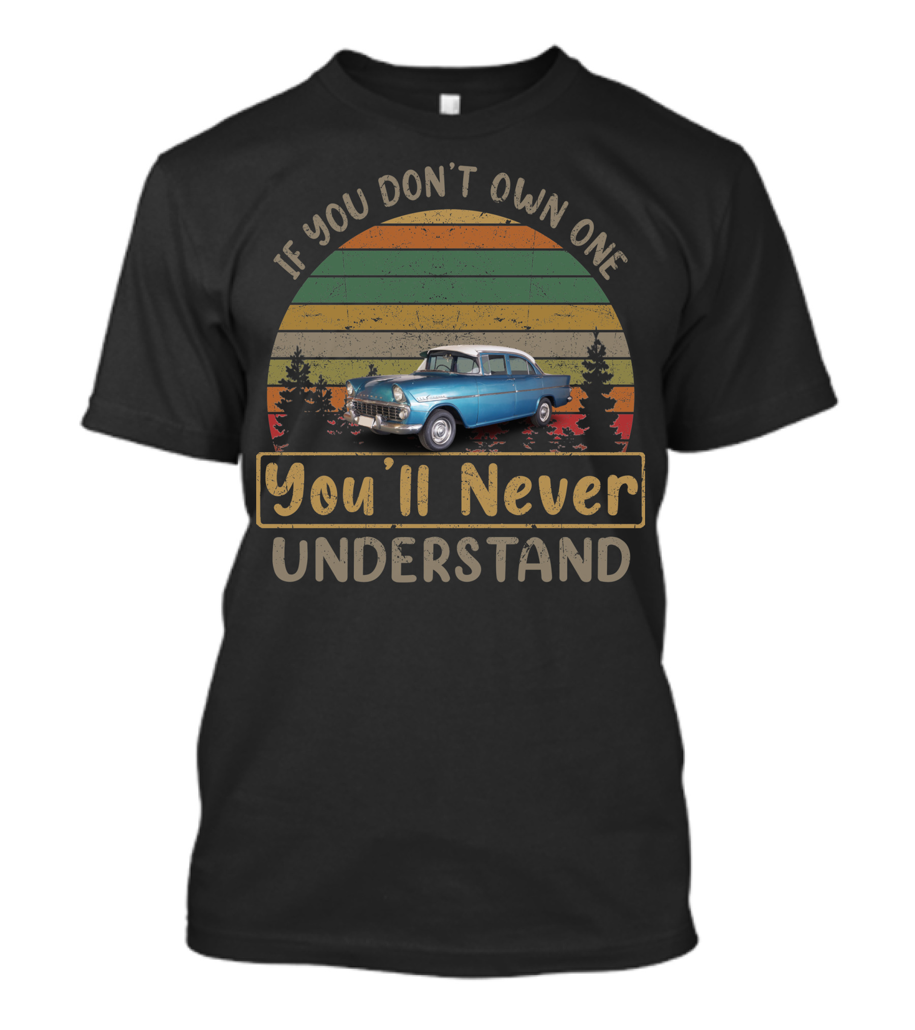 If You Don't Own One You'll Never Understand 1961 Holden EK Special Vintage Car Forest Retro Stripes T-Shirt