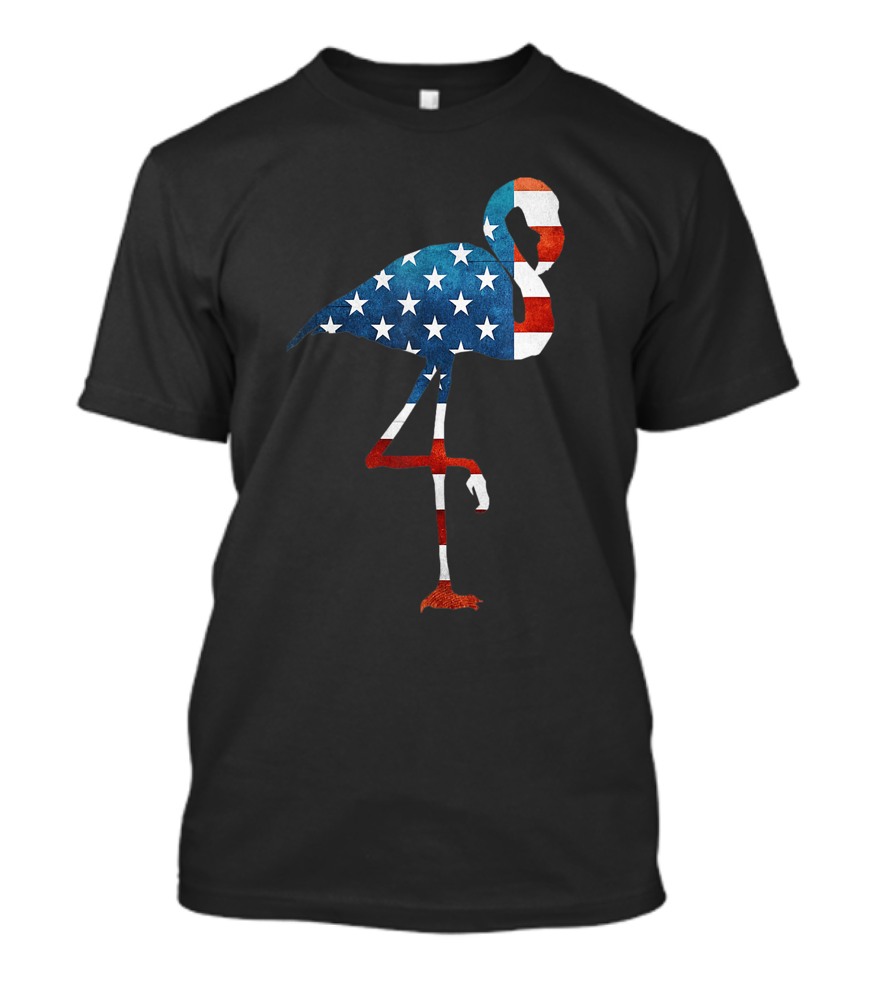 4th Of July American Flag Flamingo USA T-Shirt