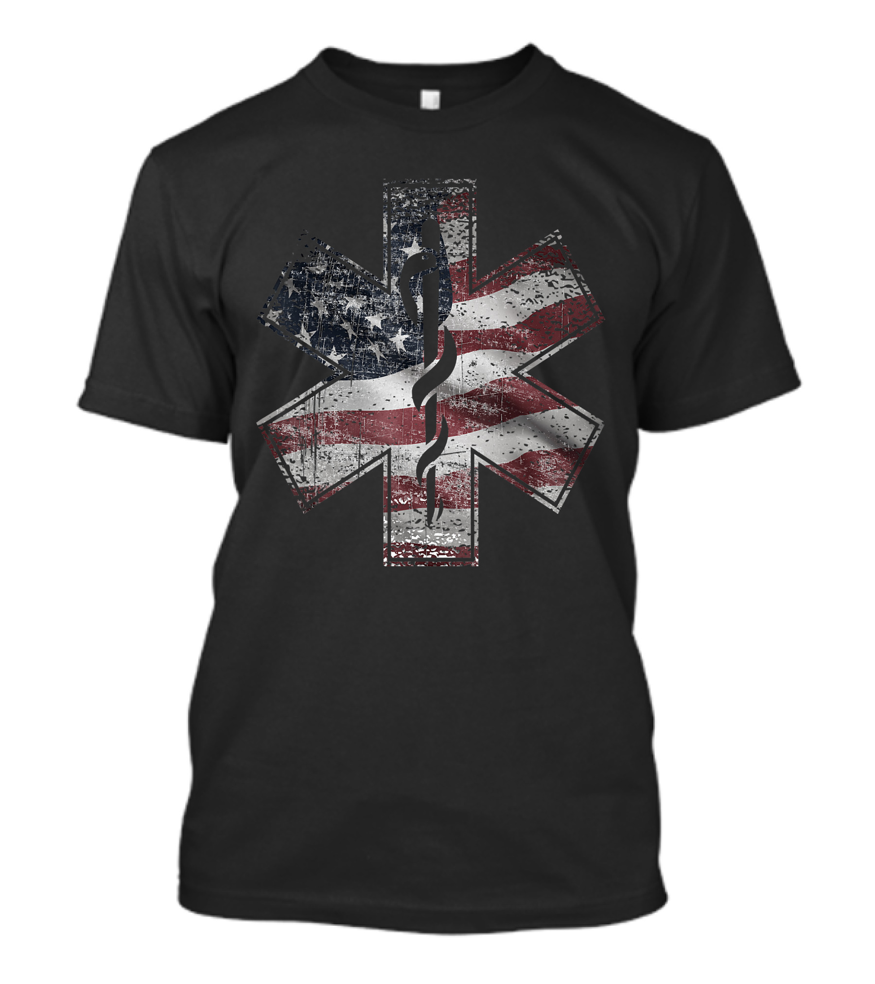 4th Of July Paramedic EMS EMT USA American Flag T-Shirt