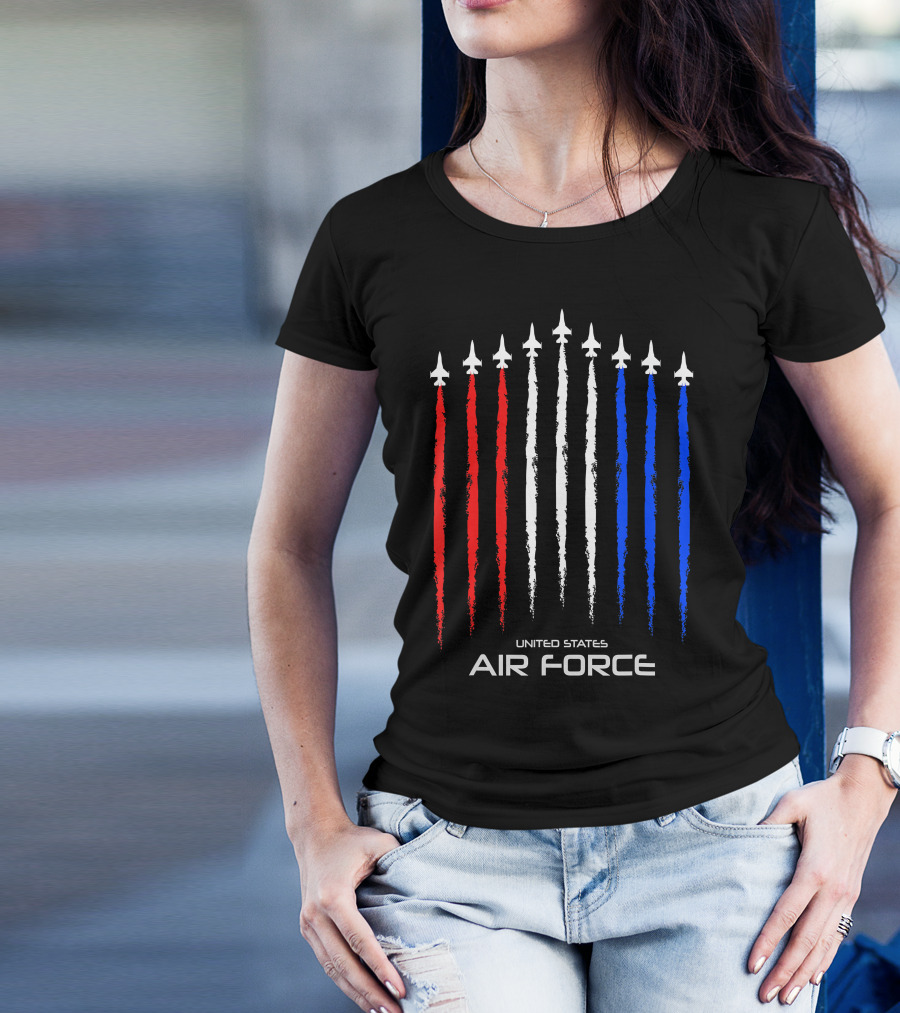 United States Air Force American Flag Jets T-Shirt
