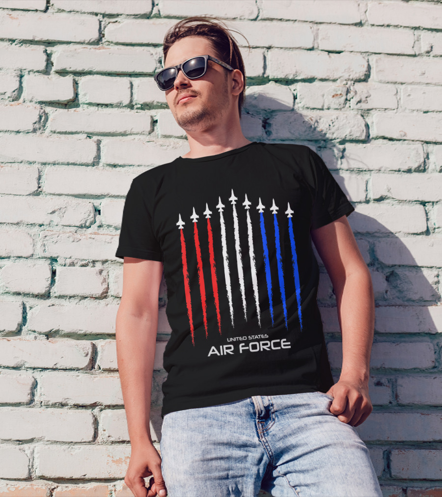 United States Air Force American Flag Jets T-Shirt