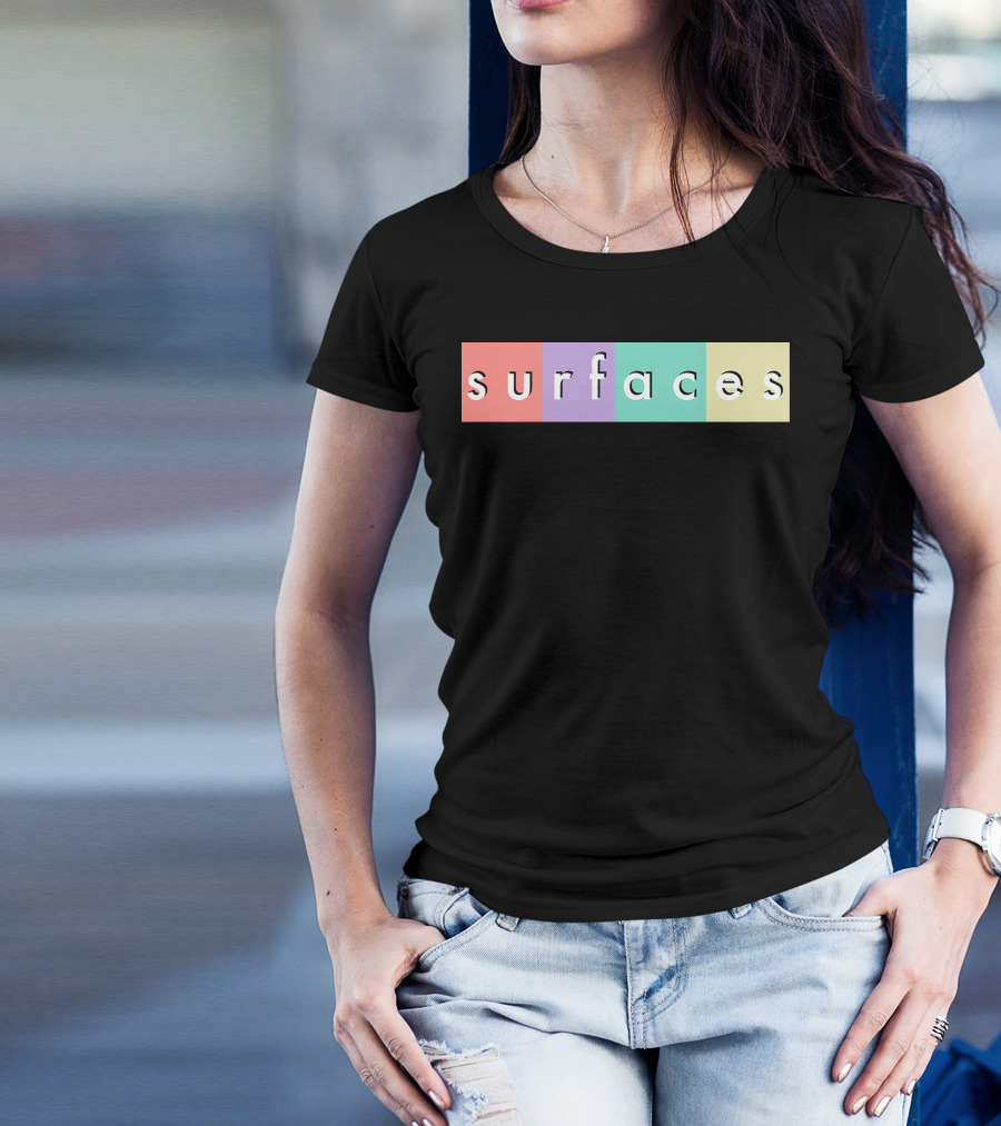 Surfaces Multicolor Text Block T-Shirt