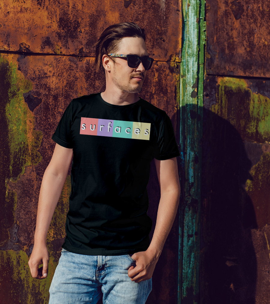 Surfaces Multicolor Text Block T-Shirt