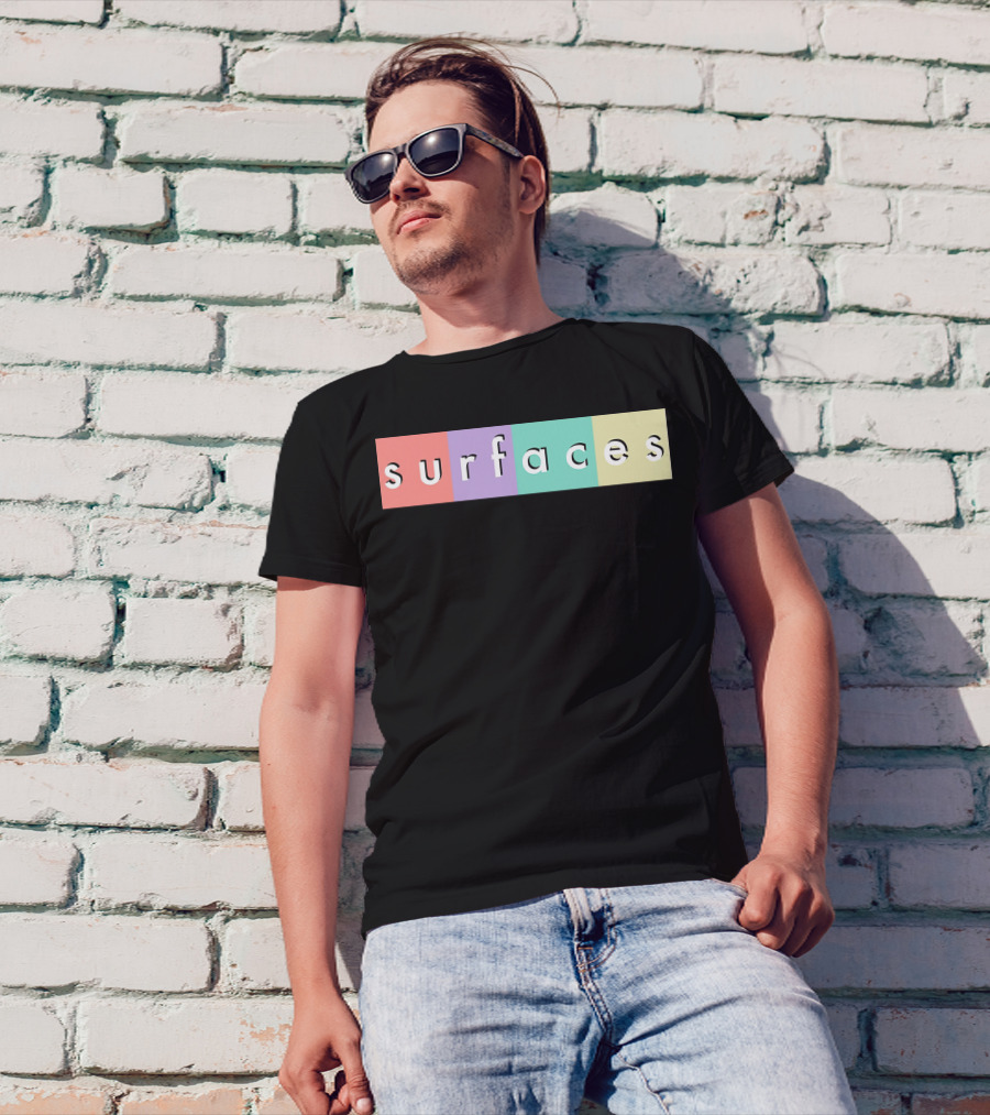 Surfaces Multicolor Text Block T-Shirt