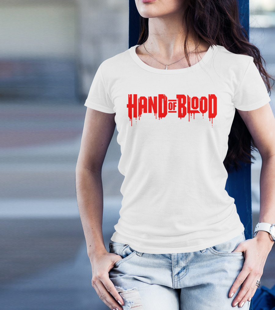 Handofblood Dripping Text T-Shirt