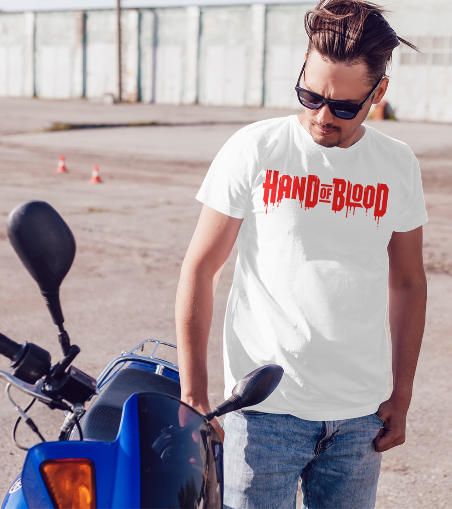 Handofblood Dripping Text T-Shirt