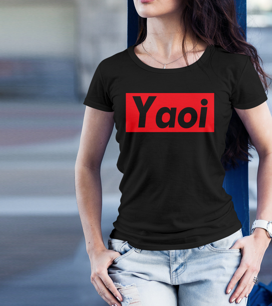 Yaoi Red Black Bold Text Manga T-Shirt