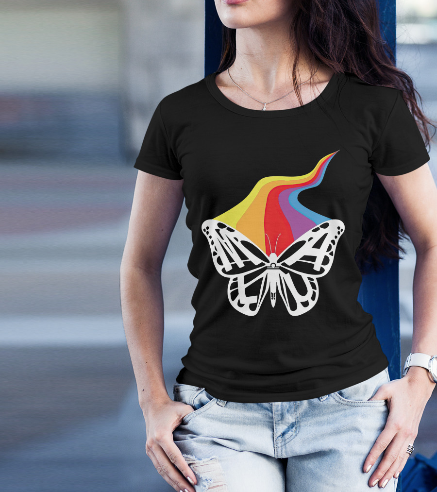 Malu Merch Butterfly Rainbow T-Shirt