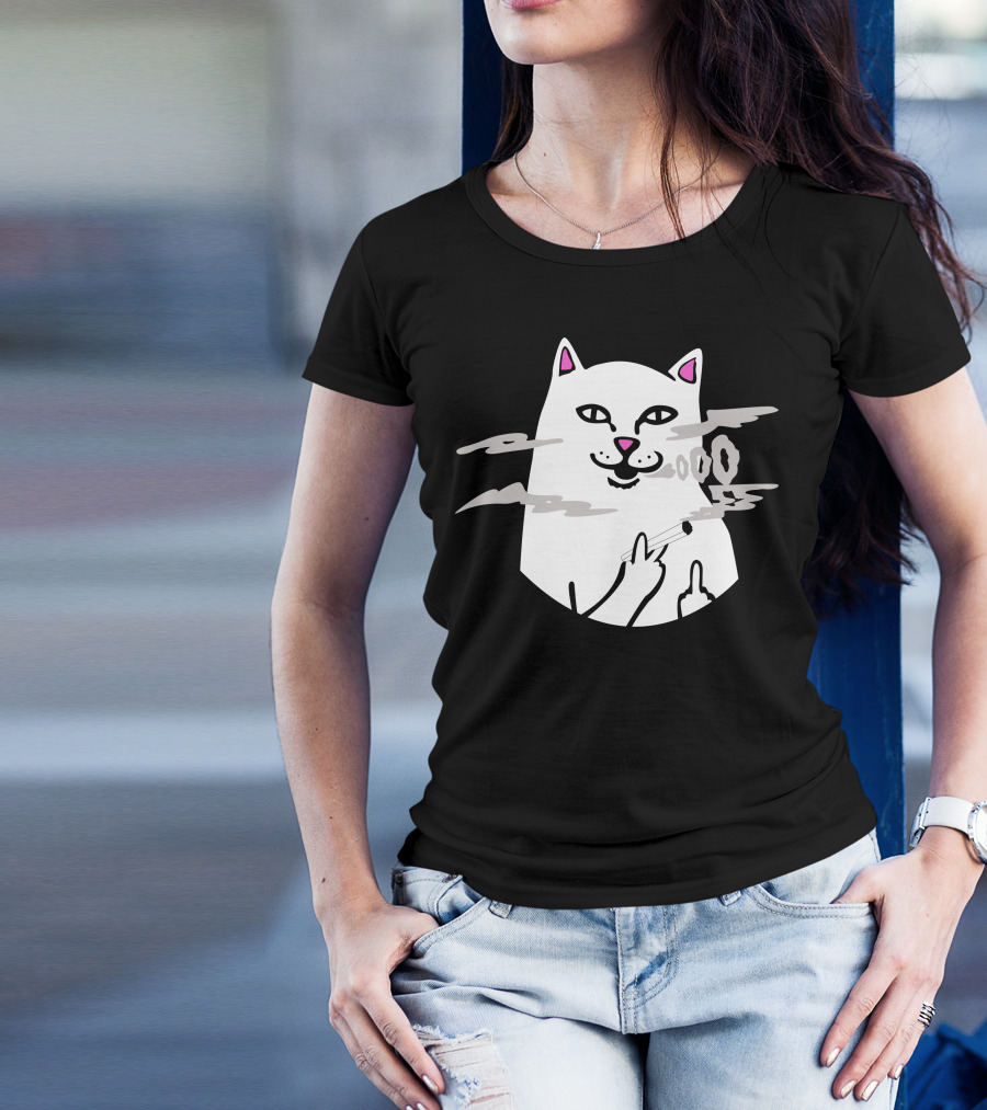 Bella Poarch Cat Smoking Middle Fingers T-Shirt