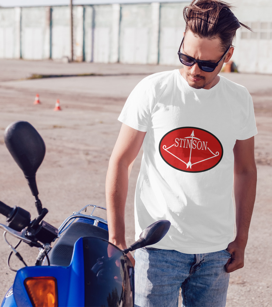 Stinson Aircraft Company Red Oval Emblem T-Shirt