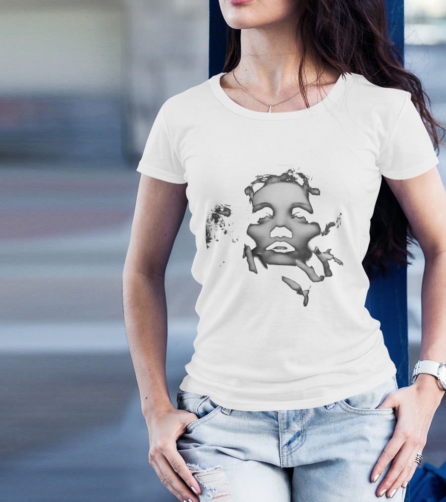 Marlene Dietrich Pre Shrunk Hand Screened Cotton Face T-Shirt