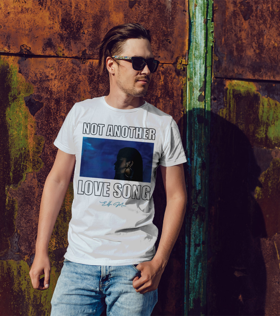 NOT Another Love Song Ella Mai Silhouette Blue Background T-Shirt