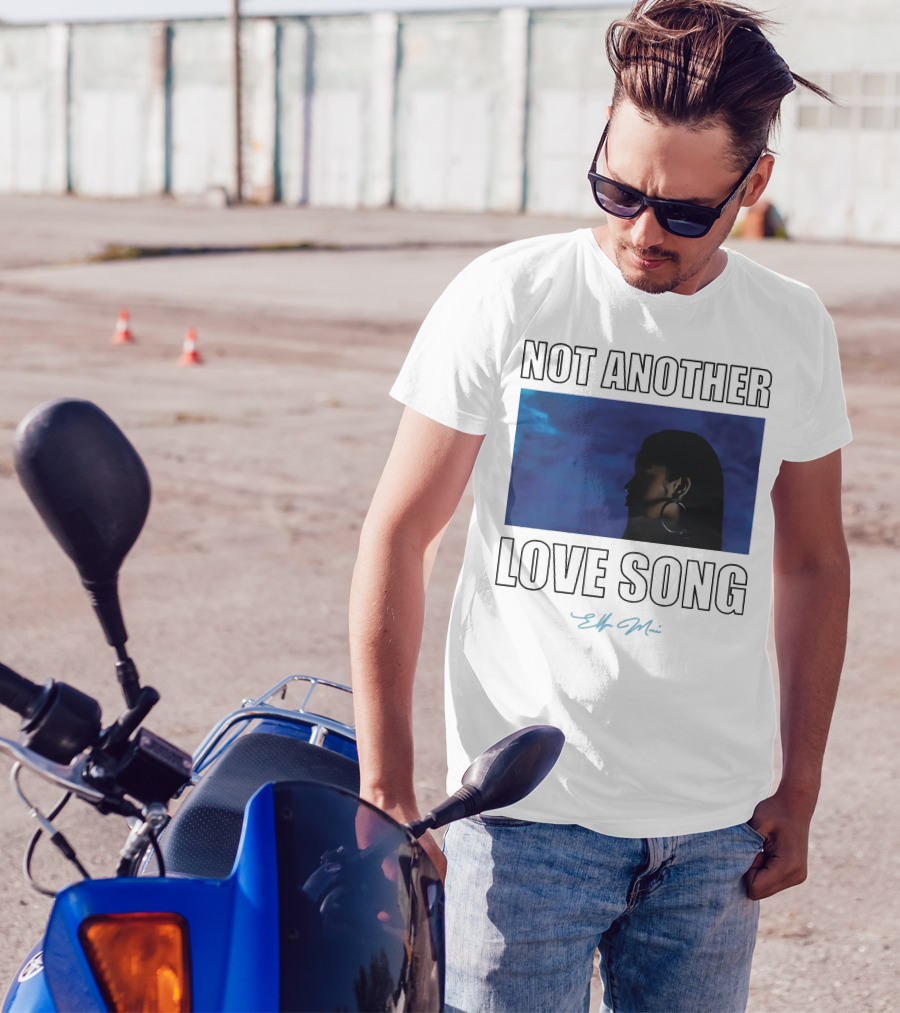 NOT Another Love Song Ella Mai Silhouette Blue Background T-Shirt