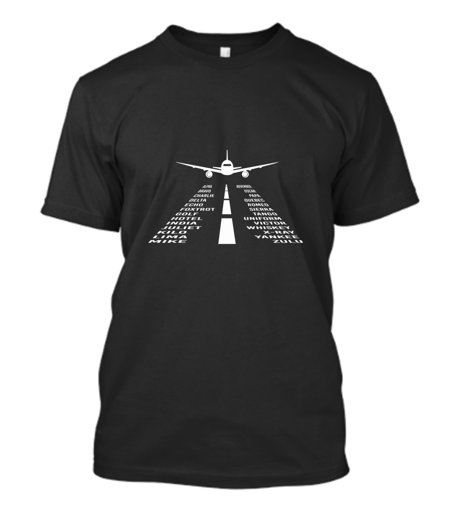 Airplane Alpha Bravo Charlie Delta Echo Foxtrot Golf Hotel India Juliet Kilo Lima Mike Tango Uniform Victor Whisky X-Ray Yankee Zulu Pilot T-Shirt