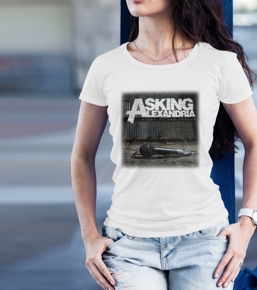 Asking Alexandria Stand Up And Scream Microphone Scene T-Shirt