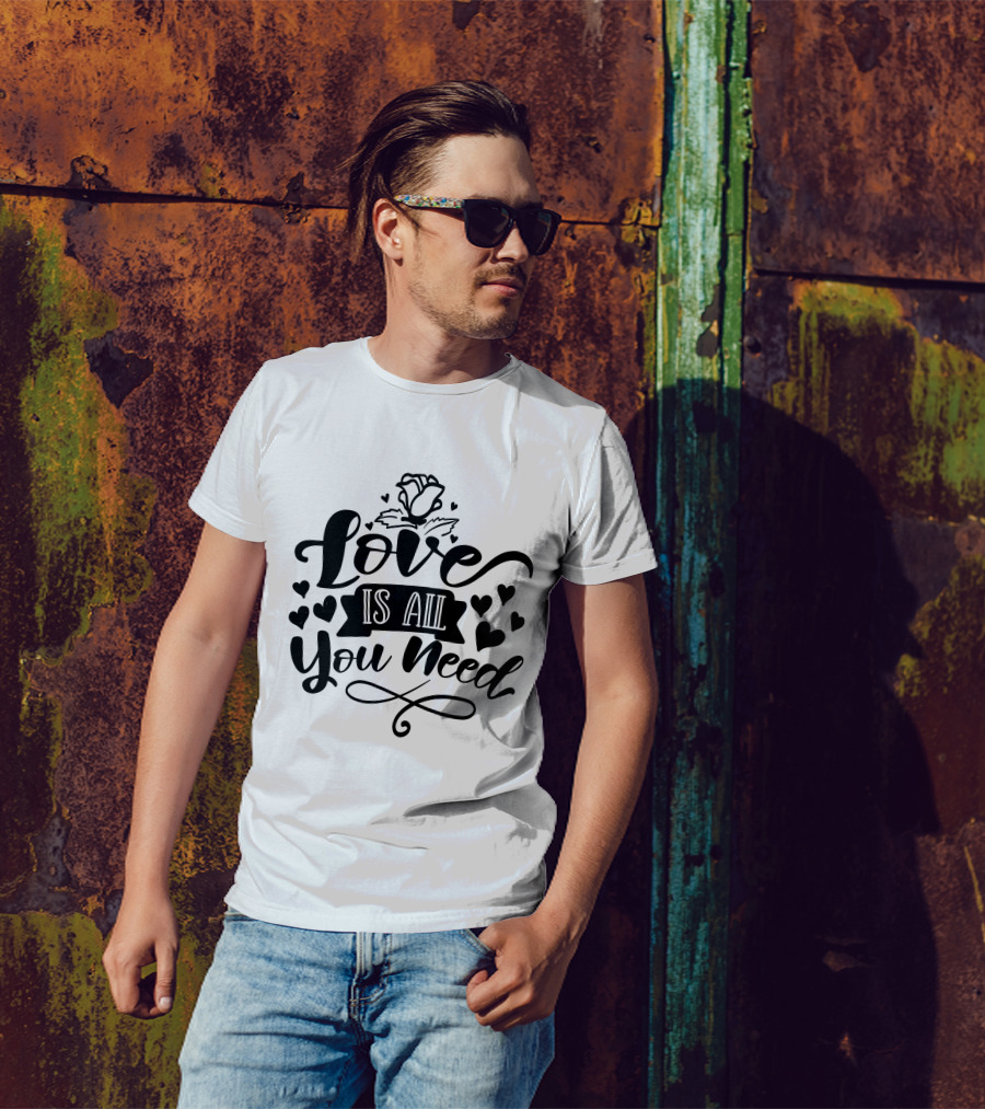 Love Is All You Need Hearts Rose T-Shirt
