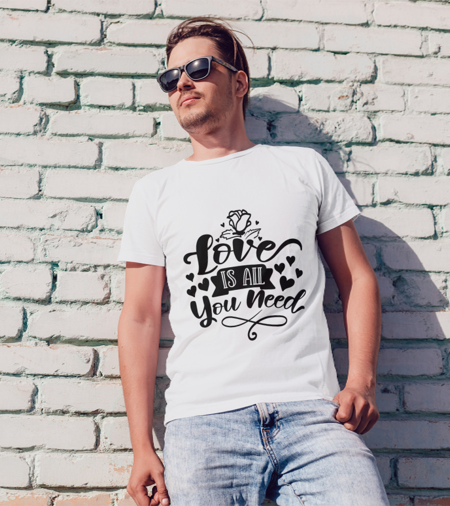Love Is All You Need Hearts Rose T-Shirt