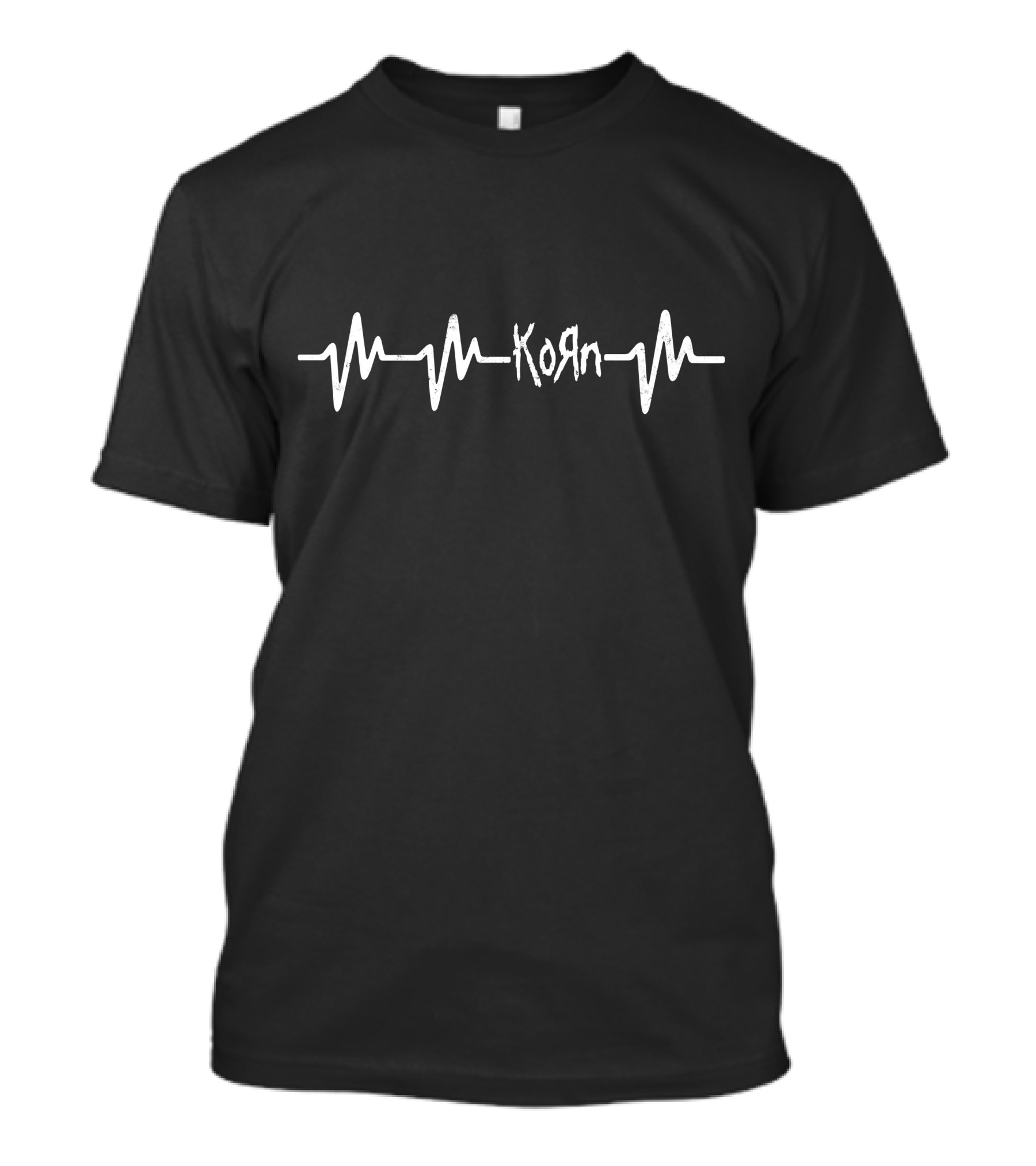 Korn Logo Integrated With Heartbeat Line T-Shirt