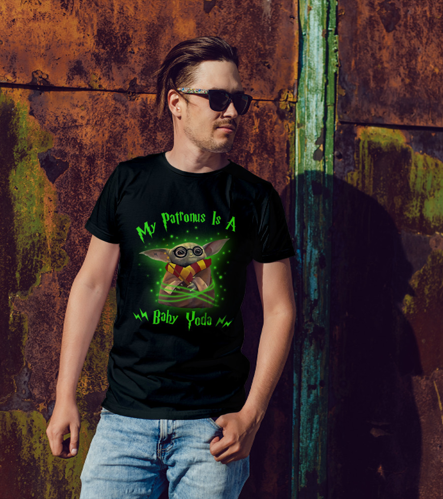 My Patronus Is A Baby Yoda With Glasses And Scarf T-Shirt