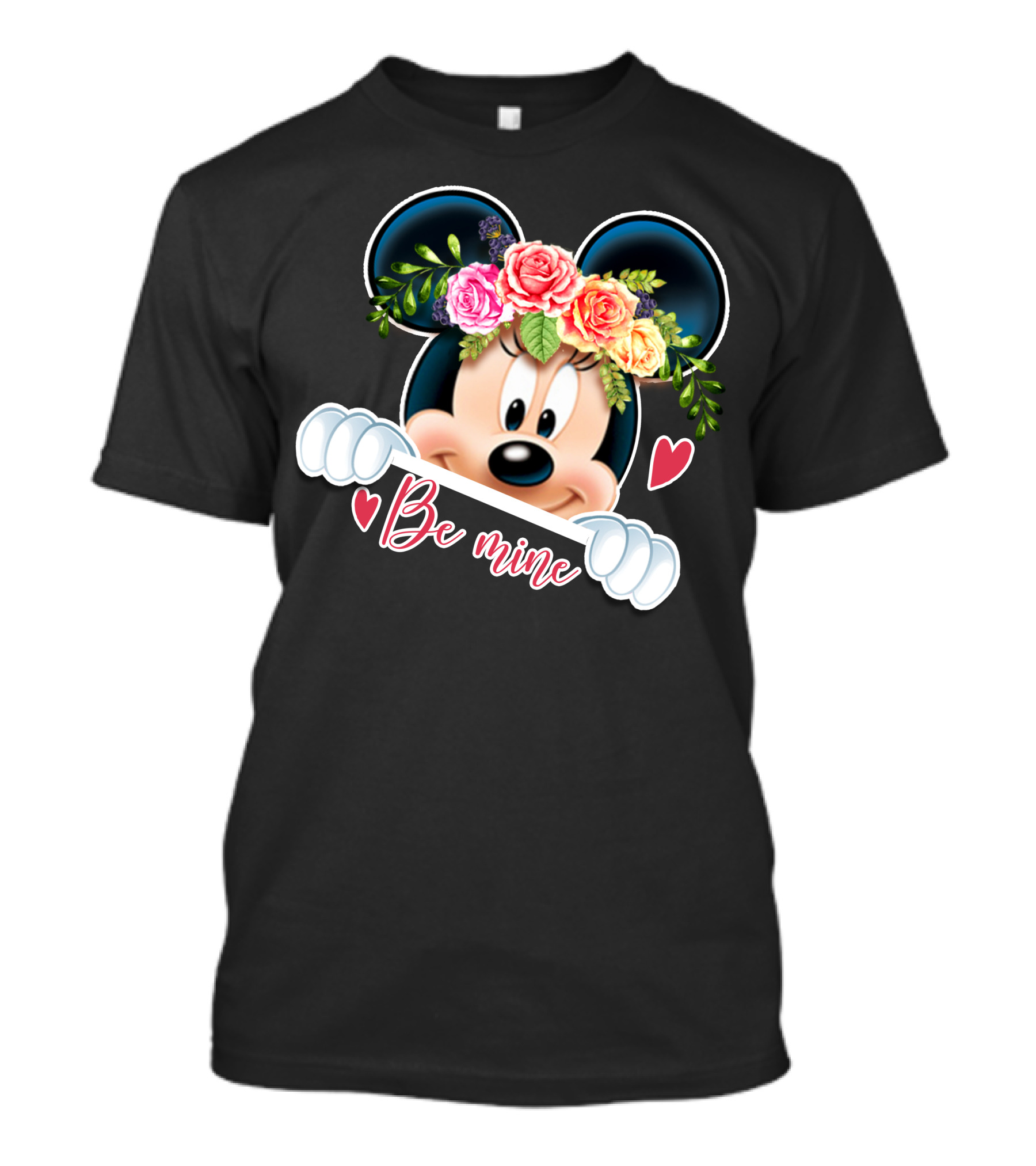 Minnie Mouse Be Mine Floral Hearts T-Shirt