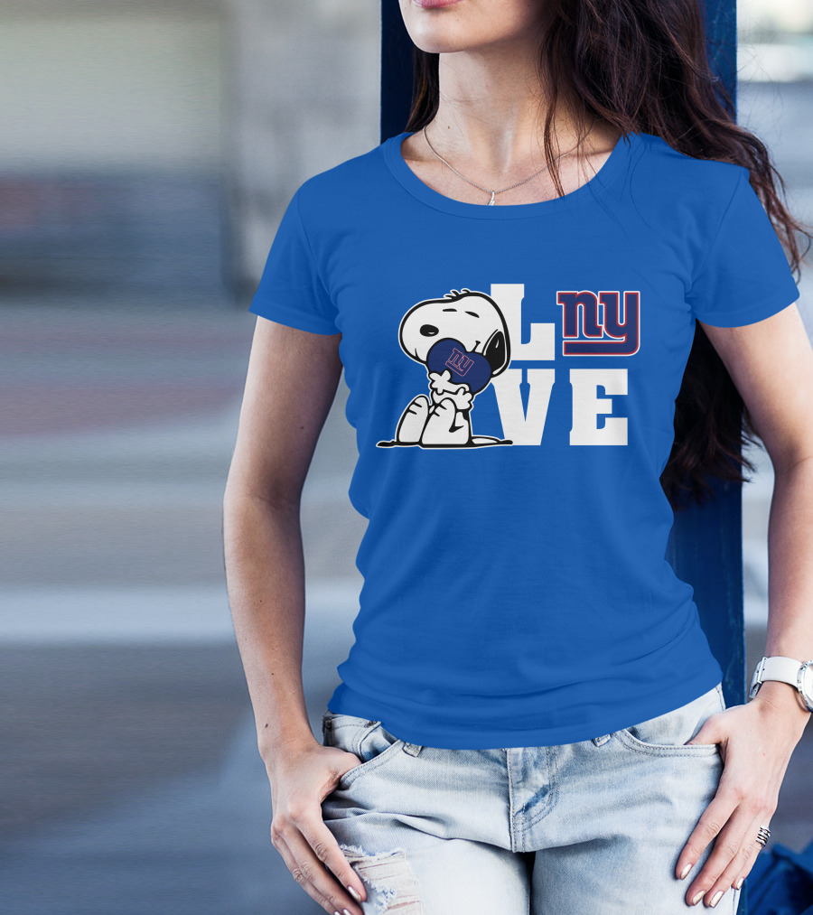 Snoopy L Ve Ny New York Giants T-Shirt