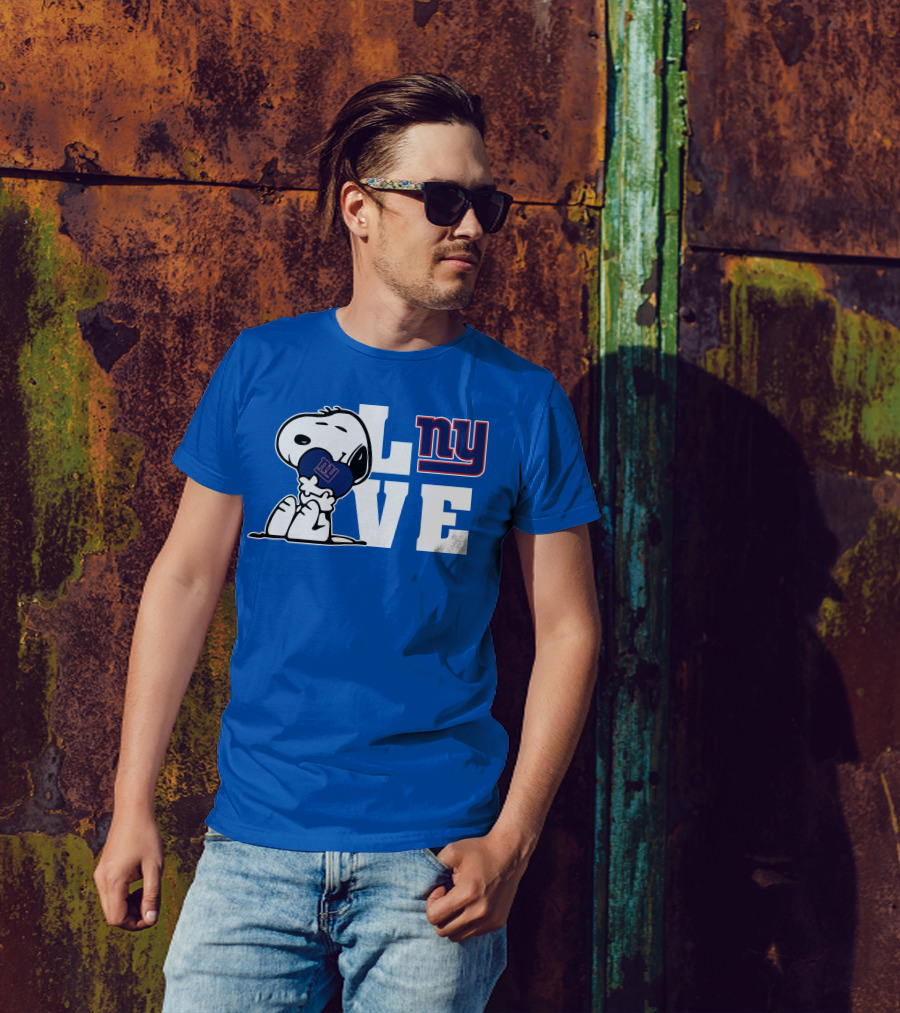 Snoopy L Ve Ny New York Giants T-Shirt