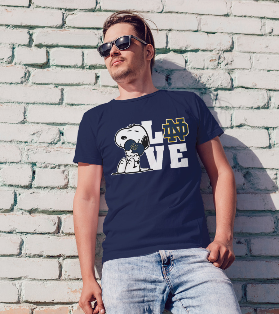Snoopy Notre Dame Fighting Irish Love Nd T-Shirt