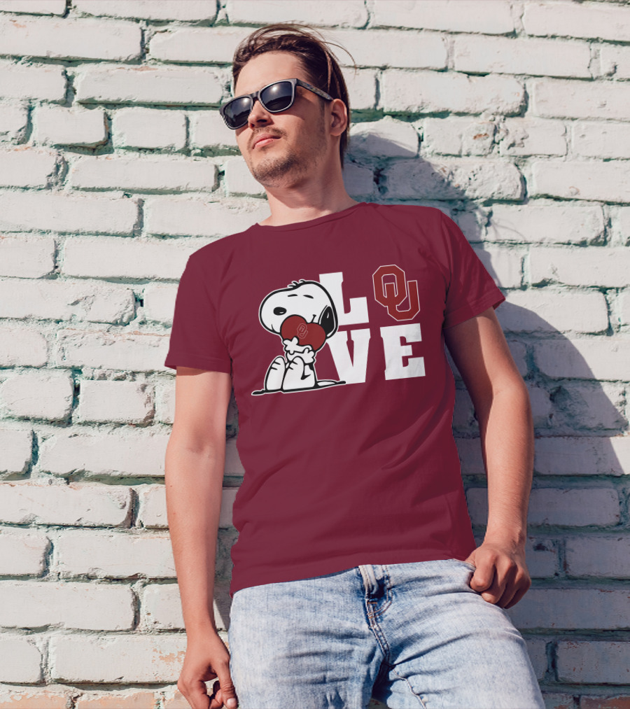 Snoopy Love Ou Oklahoma Sooners T-Shirt