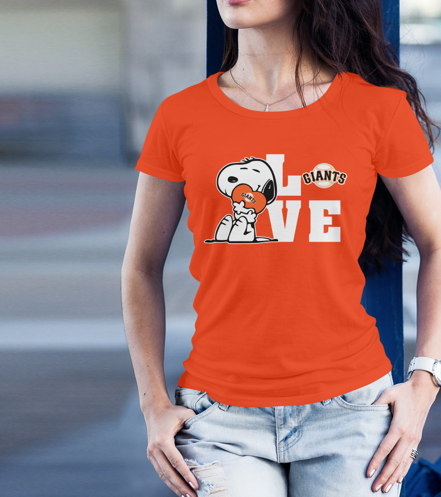 Snoopy Giants Love San Francisco Giants T-Shirt