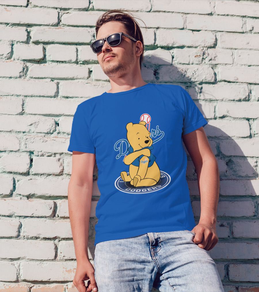 Dodgers Baseball Winnie The Pooh Los Angeles Dodgers T-Shirt