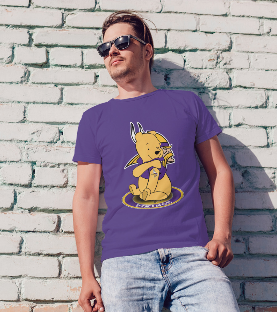Winnie The Pooh Minnesota Vikings Crossover Fans T-Shirt