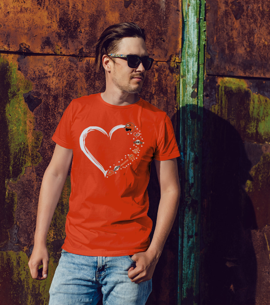 San Francisco Giants Heart Love Stars Giants Baseball Fan Giants Hat T-Shirt