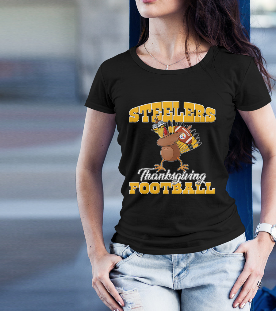 Steelers Thanksgiving Football Turkey T-Shirt