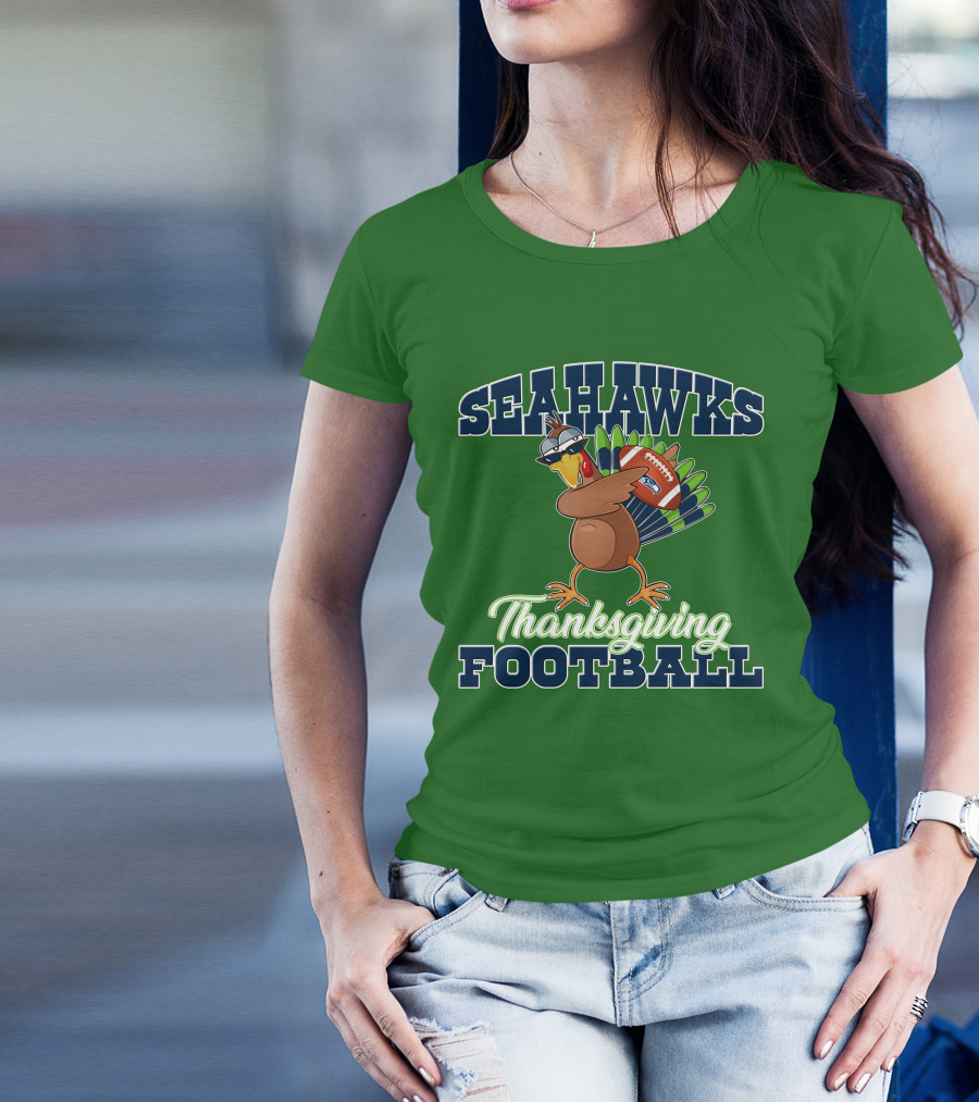 Seahawks Thanksgiving Football Turkey T-Shirt