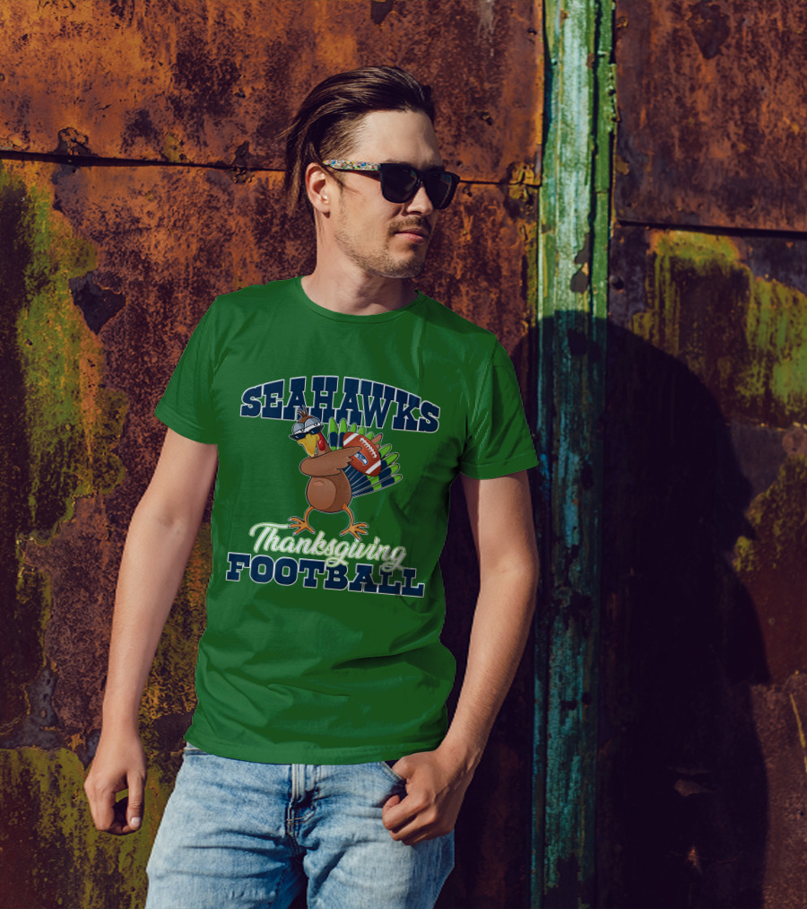 Seahawks Thanksgiving Football Turkey T-Shirt