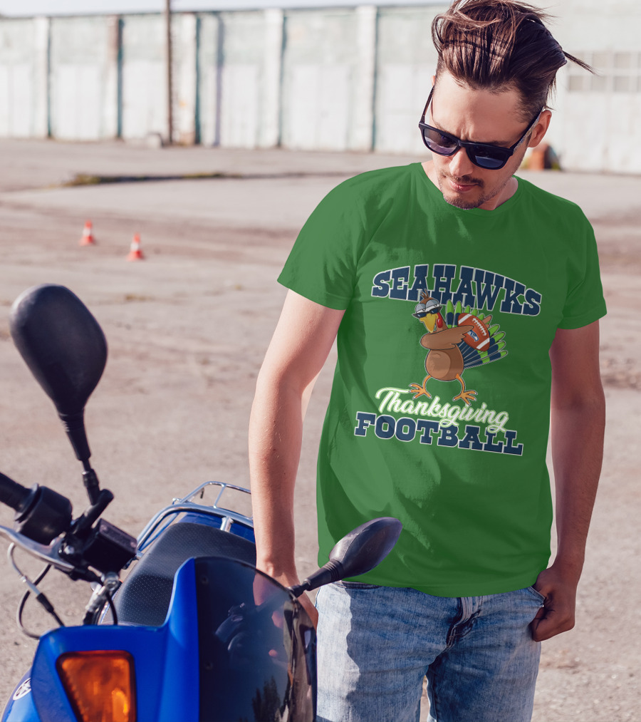 Seahawks Thanksgiving Football Turkey T-Shirt