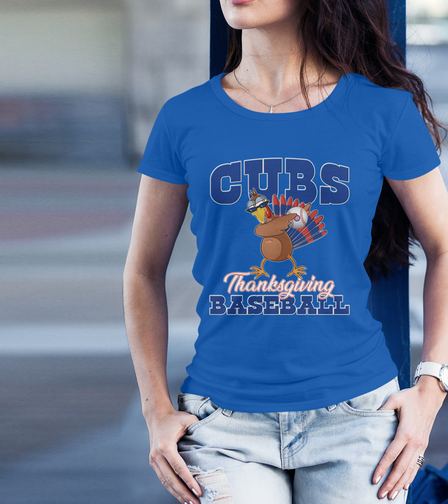 Cubs Thanksgiving Baseball Turkey T-Shirt