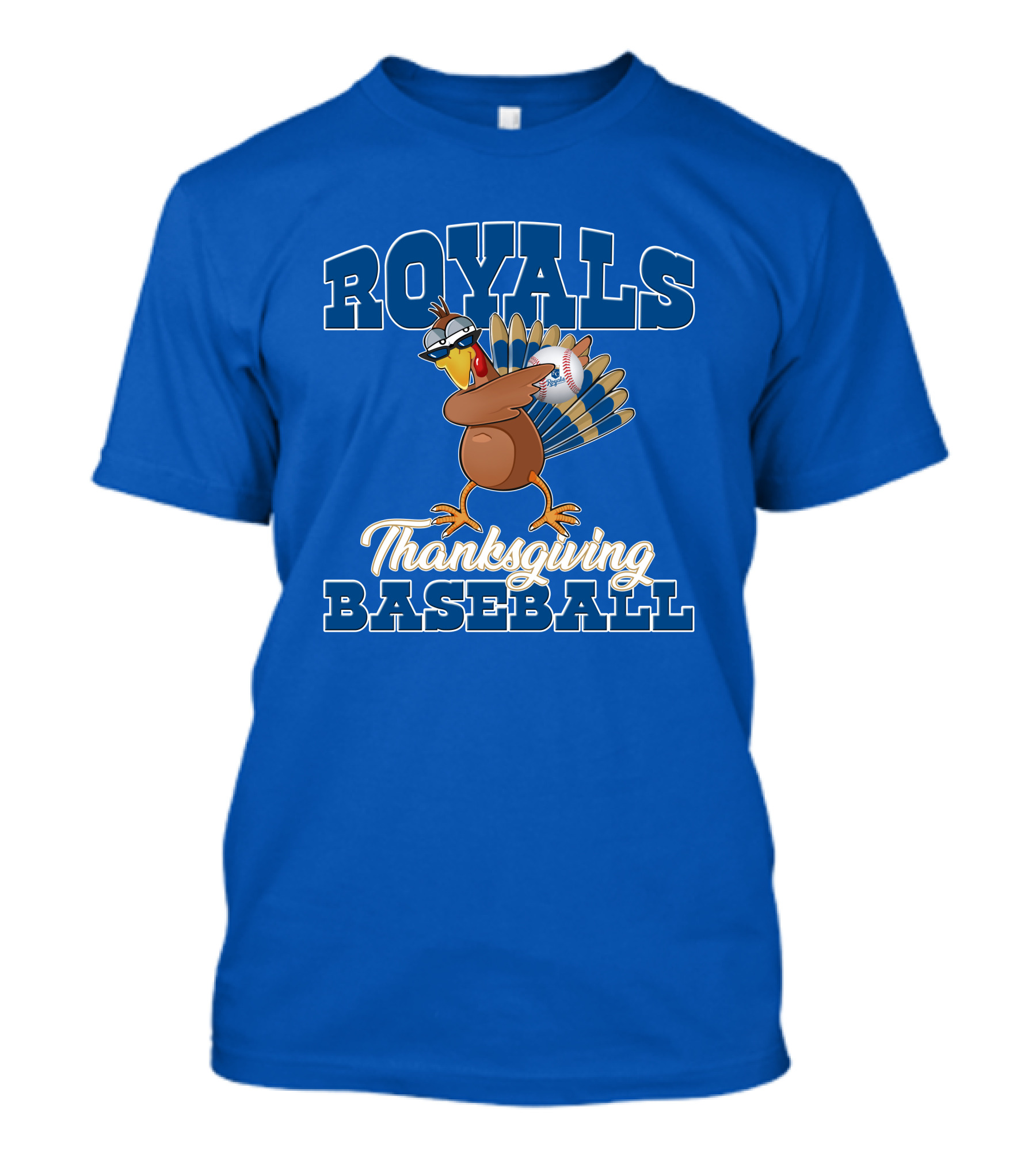 Royals Thanksgiving Baseball Turkey T-Shirt