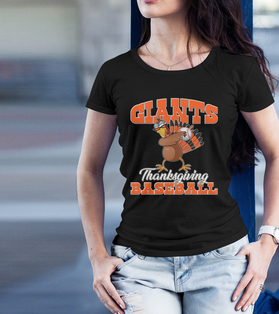 Giants Thanksgiving Baseball Turkey San Francisco T-Shirt