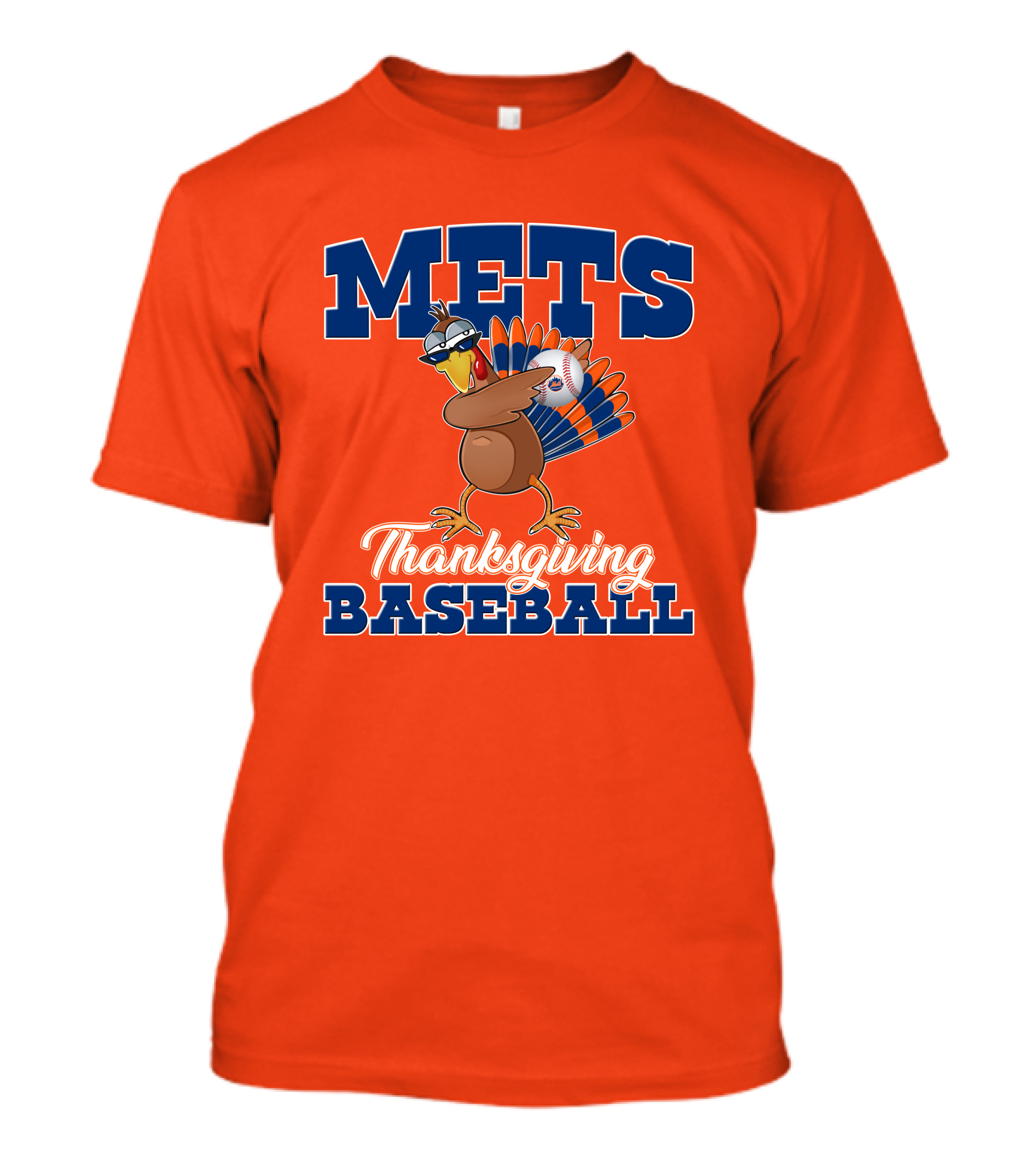 Mets Thanksgiving Baseball Turkey T-Shirt