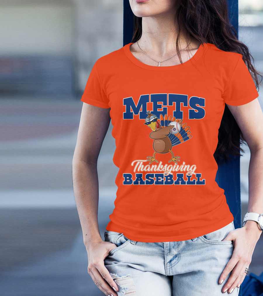 Mets Thanksgiving Baseball Turkey T-Shirt