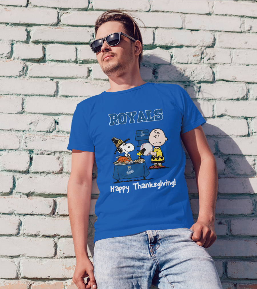 Royals Snoopy Charlie Brown Happy Thanksgiving T-Shirt