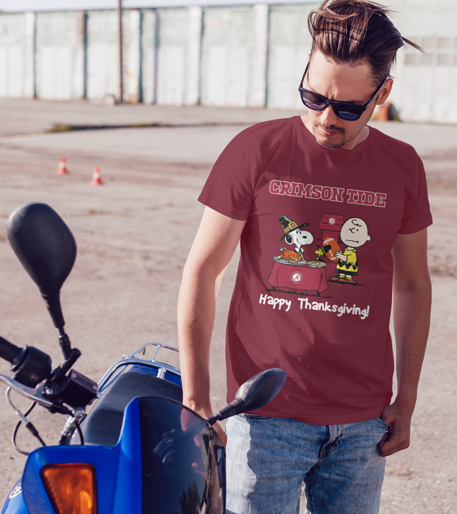 Crimson Tide Snoopy And Charlie Brown Thanksgiving T-Shirt