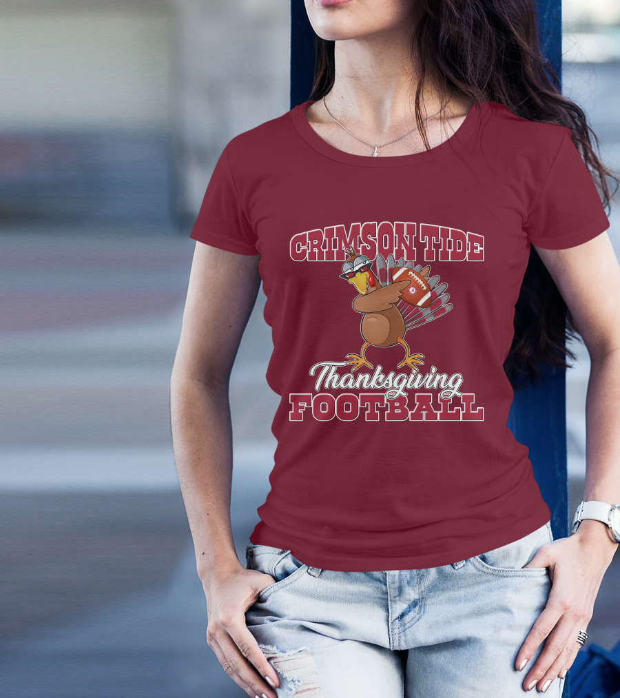 Crimson Tide Thanksgiving Football Turkey T-Shirt