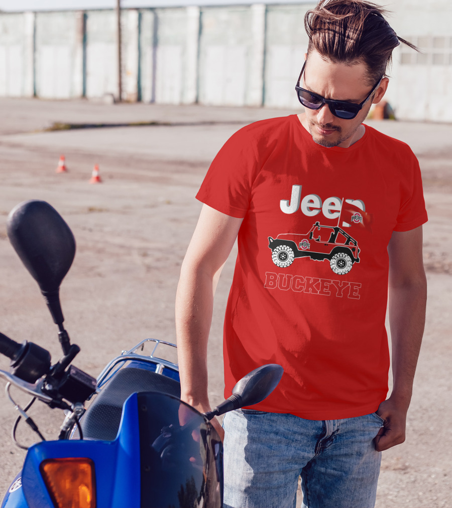 Jeep Ohio State Buckeye Red Flag Adventure T-Shirt